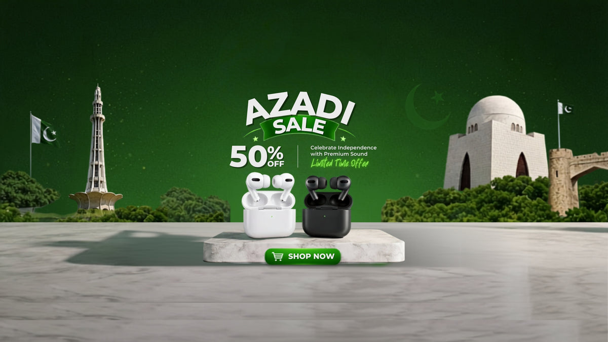 Shop the TECHNESHIO Azadi Sale 2026 and enjoy exclusive discounts on premium tech accessories. Fast shipping across Pakistan, Cash on Delivery, and limited-time offers.