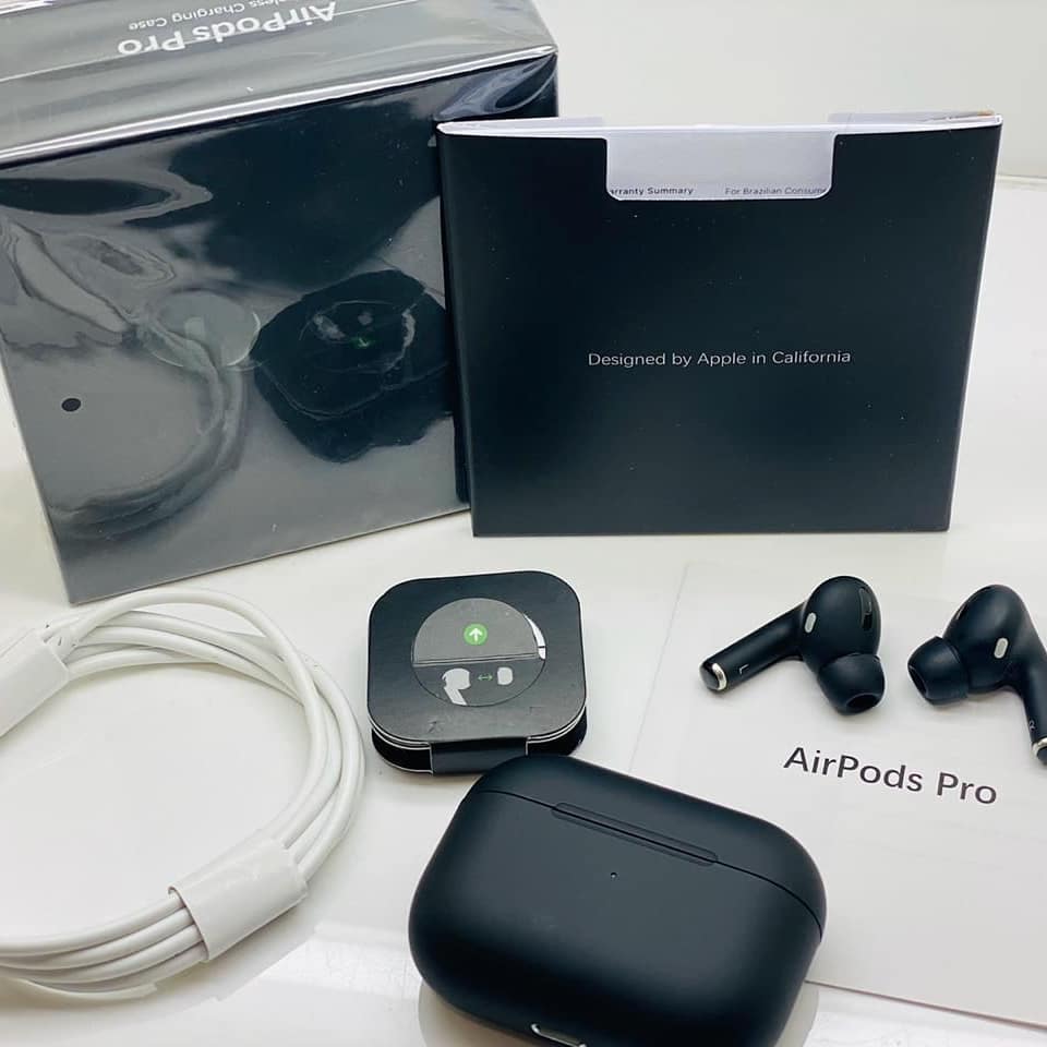 Airpods Pro 2 ANC Edition black wireless earbuds full unboxing set Pakistan