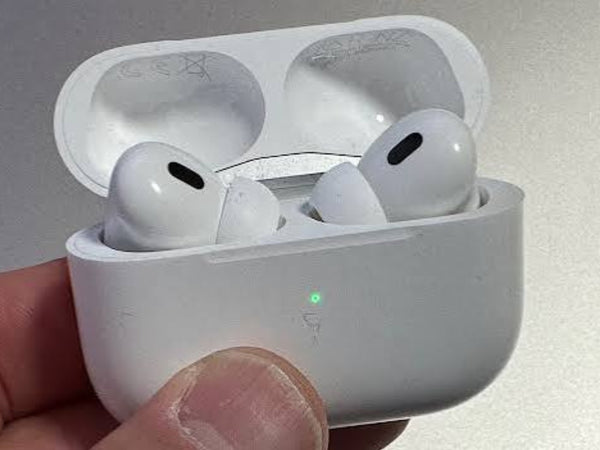 Airpods Pro charging case speaker holes close-up customer photo